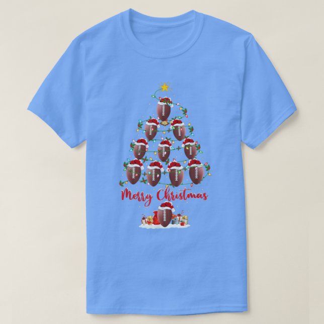 Rugby Sports Lover Matching Santa Rugby Christmas  T-Shirt (Design Front)