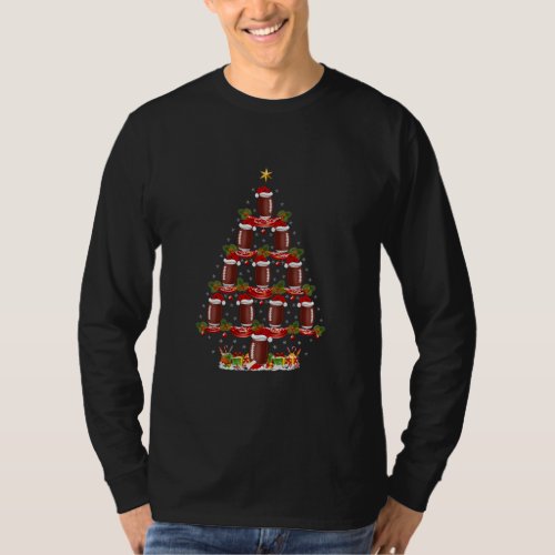 Rugby Sports Xmas Tree Lighting Rugby Christmas T_Shirt