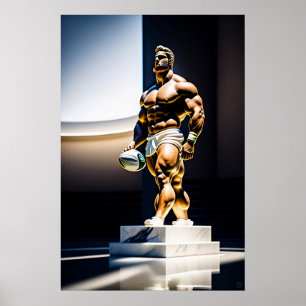 Rugby Statue - Canvas Art Print