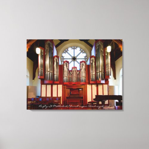 Rugby Street Methodist pipe organ Canvas Print