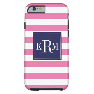 Rugby Stripes and Monogram Tough iPhone 6 Case
