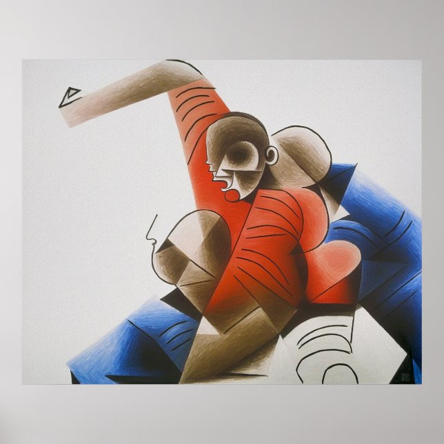 Rugby Tackle - Rugby Painting Print (Front)