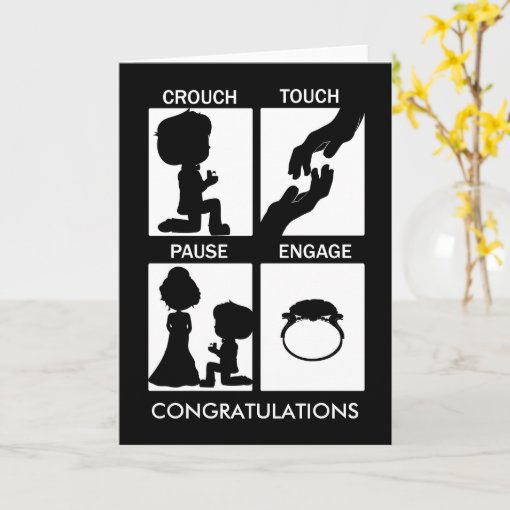 Rugby Themed Congratulations Engagement Card | Zazzle