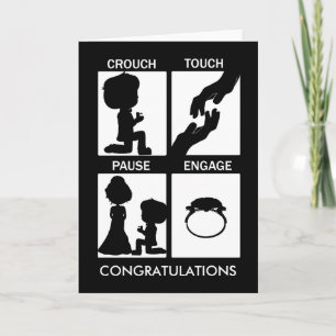 Rugby Themed Congratulations Engagement Card