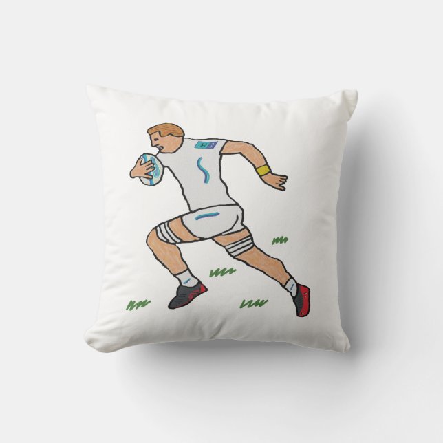 Rugby Throw Pillow (Front)