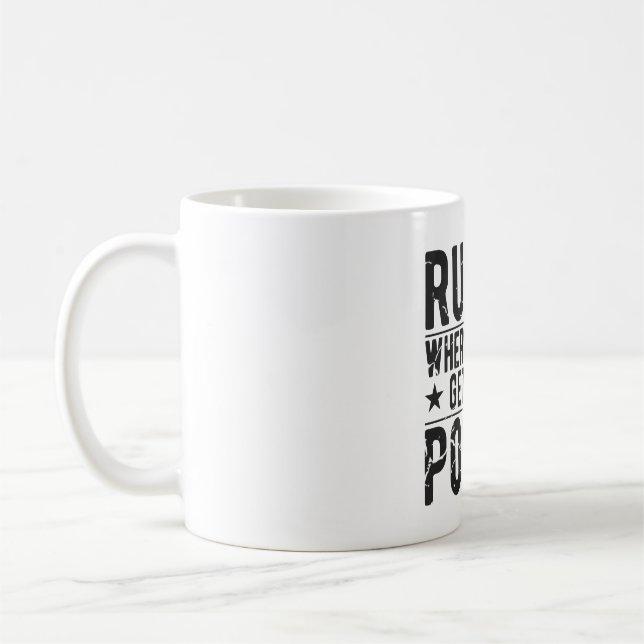 Rugby Trying Gets You Points - Funny Rugby Gift Coffee Mug (Left)