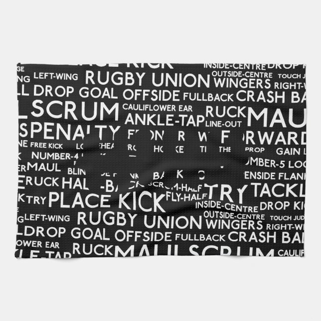 Rugby Union Gifts Kitchen Towel (Horizontal)