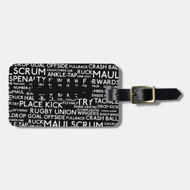 Rugby Union Gifts Luggage Tag (Front Horizontal)