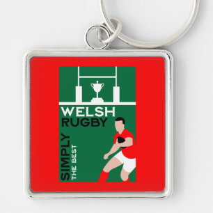 Rugby Wales Fan Art Keychain