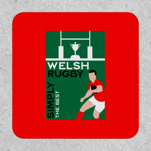 Rugby Wales Fan Art Patch (Front)