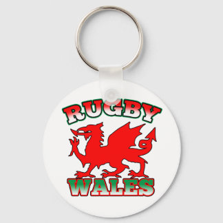 Rugby Wales Flag Dragon Keychain