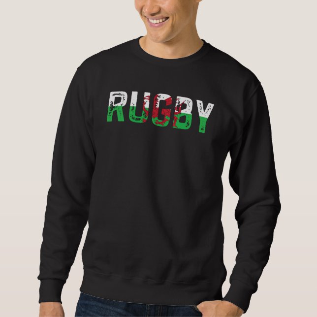 Rugby Wales Welsh Pride Flag Sweatshirt (Front)