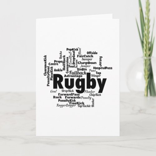 Rugby Word Cloud Card