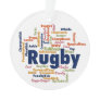 Rugby Word Cloud Ornament