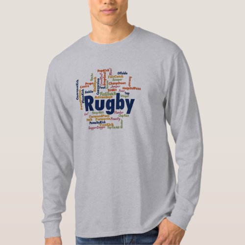Rugby Word Cloud T_Shirt