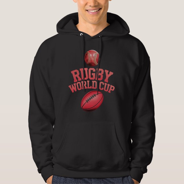 Rugby World Cup Logo with Incorrect Ball Placement Hoodie (Front)