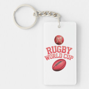 Rugby World Cup Logo with Incorrect Ball Placement Keychain