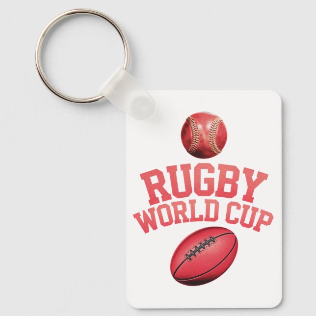 Rugby World Cup Logo with Incorrect Ball Placement Keychain (Front)