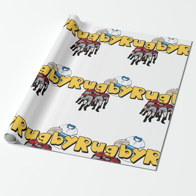 Rugby Wrapping Paper (Unrolled)