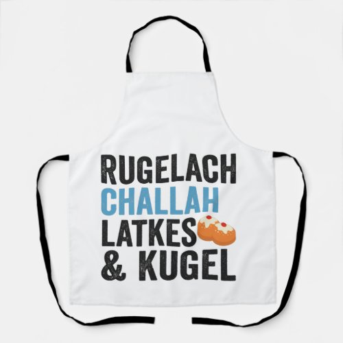 Rugelach Challah Latke  Kugel Funny Hanukkah Food Apron