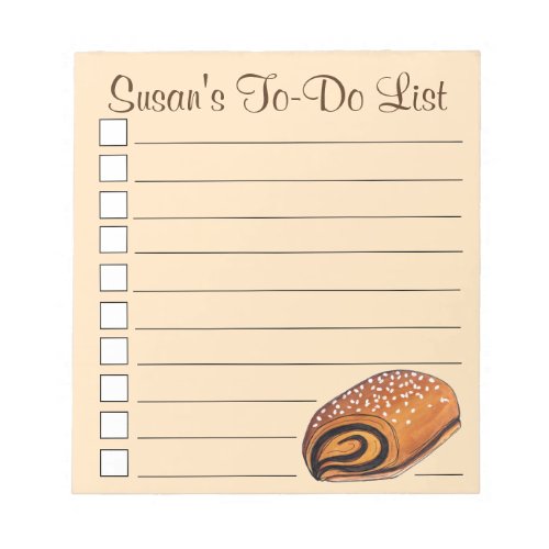 Rugelach Jewish Polish Crescent Roll Pastry Bakery Notepad