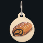 Rugelach Jewish Polish Crescent Roll Pastry Bakery Pet ID Tag<br><div class="desc">features an original illustration of a traditional chocolate rugelach, a crescent pastry popular in Jewish cuisine, especially in Poland and in Israel. This design is also available on other products. Lots of additional food prints are also available from this shop. Don't see what you're looking for? Need help with customization?...</div>