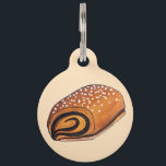 Rugelach Jewish Polish Crescent Roll Pastry Bakery Pet ID Tag<br><div class="desc">features an original illustration of a traditional chocolate rugelach, a crescent pastry popular in Jewish cuisine, especially in Poland and in Israel. This design is also available on other products. Lots of additional food prints are also available from this shop. Don't see what you're looking for? Need help with customization?...</div>