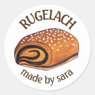 Rugelach Pastry Bakery Homemade Baked By Classic Round Sticker