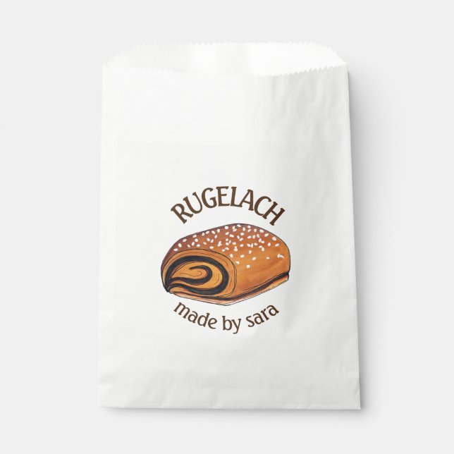 Rugelach Pastry Bakery Homemade Baked By Favor Bag (Front)