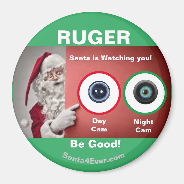 RUGER Santa is Watching you! Day and Night Magnet (Front)