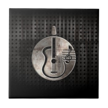 Rugged Acoustic Guitar Ceramic Tile by MusicPlanet at Zazzle