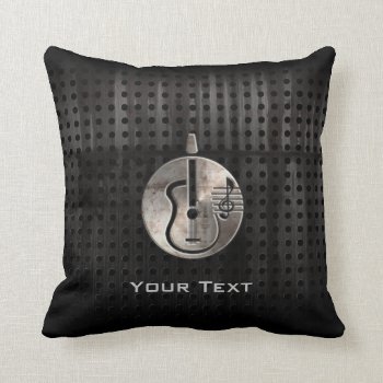 Rugged Acoustic Guitar Throw Pillow by MusicPlanet at Zazzle
