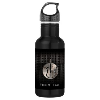 Rugged Acoustic Guitar Water Bottle by MusicPlanet at Zazzle