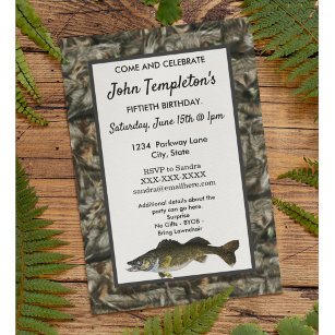 Fishing For Men Birthday Invitations & Invitation Templates
