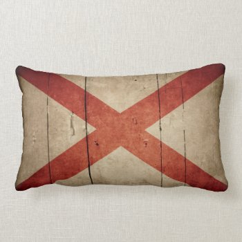 Rugged Alabama Flag Lumbar Pillow by FlagWare at Zazzle