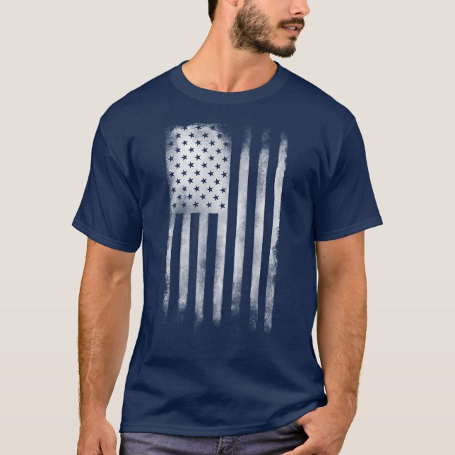 Rugged American Flag Shirt for Men (Front)
