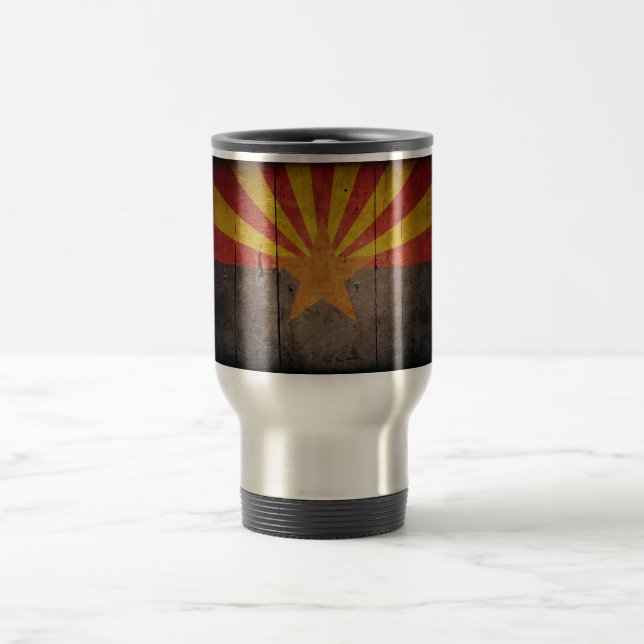 Rugged Arizona Flag Travel Mug (Center)