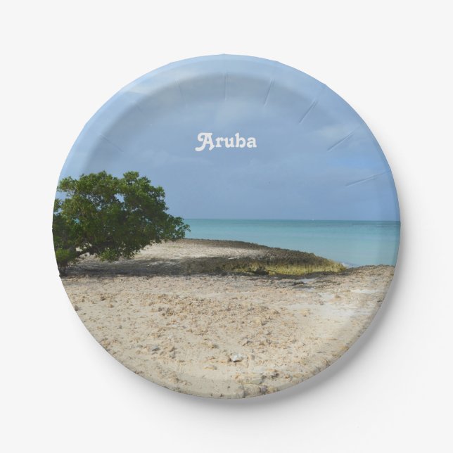 Rugged Aruba Paper Plates (Front)