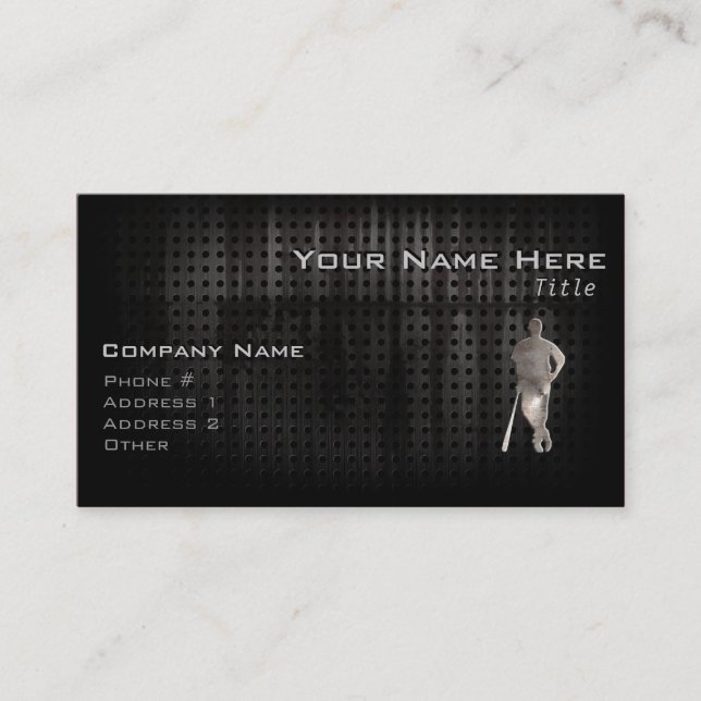 Rugged Baseball Business Card (Front)