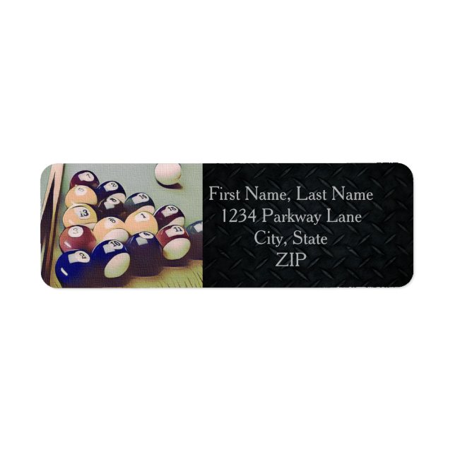 Rugged Billiards Return Address Labels (Front)
