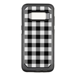 Rugged Black and White Gingham Pattern OtterBox Commuter Samsung Galaxy S8 Case