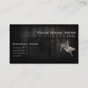 Rugged Bull Rider Business Card