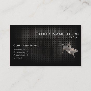 Rugged Bull Rider Business Card by SportsWare at Zazzle
