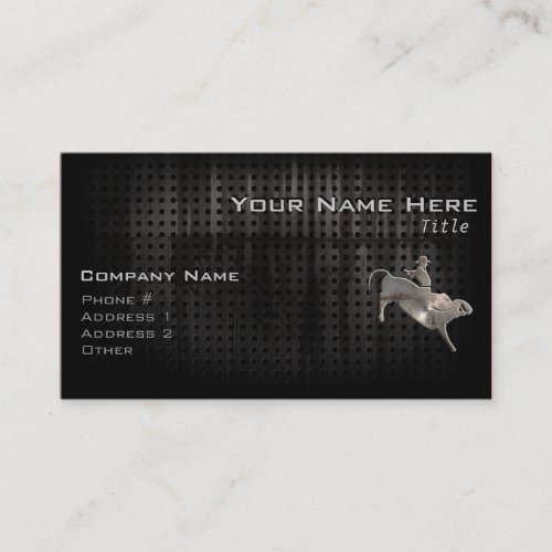 Rugged Bull Rider Business Card Templates