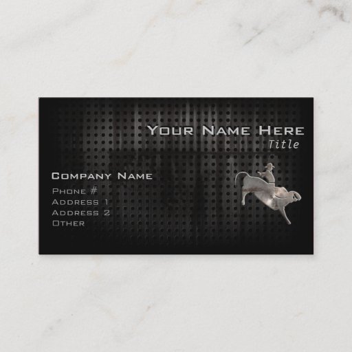 Customizable Rugged Bull Rider Business Card Templates