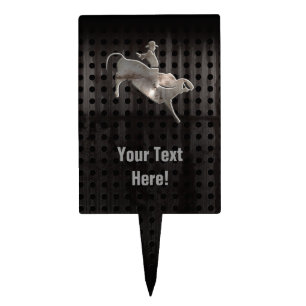 Rugged Bull Rider Cake Topper