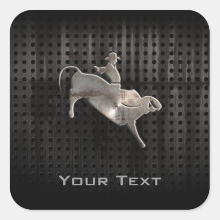 Rugged Bull Rider Square Sticker