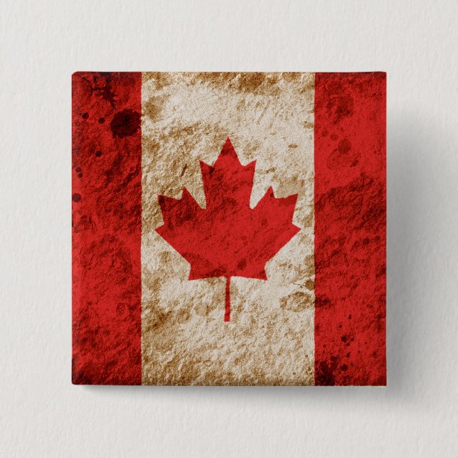 Rugged Canadian Flag Button (Front)