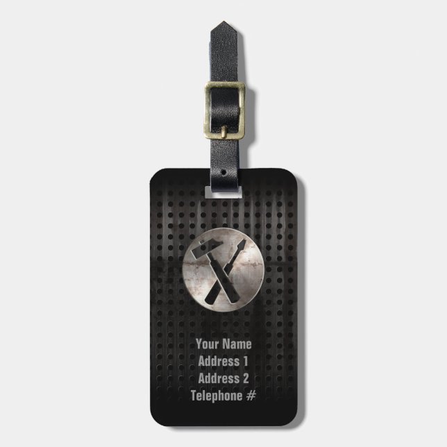Rugged Carpenter Tools Luggage Tag (Front Vertical)