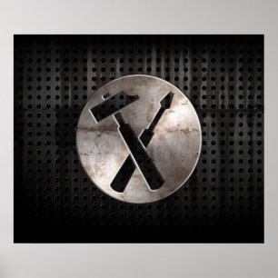 Rugged Carpenter Tools Poster